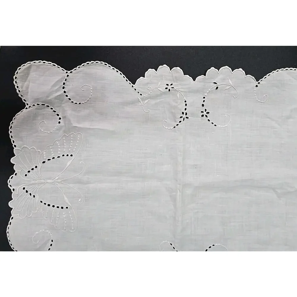 Vintage 1940'S Hand Embroidered Lot os 2 42